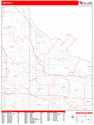 Hammond Zip Code Wall Map