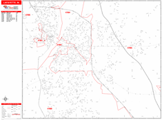 Lafayette Zip Code Wall Map