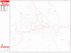 Muncie Zip Code Wall Map