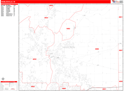 Noblesville Zip Code Wall Map