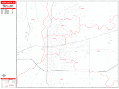 Terre Haute Zip Code Wall Map