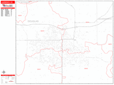 Lawrence Zip Code Wall Map