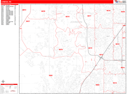 Lenexa Zip Code Wall Map