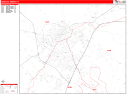 Bowling Green Zip Code Wall Map