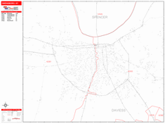 Owensboro Zip Code Wall Map