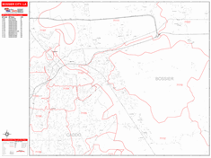 Bossier City Wall Map