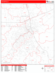 Lafayette Zip Code Wall Map