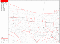 Metairie Zip Code Wall Map