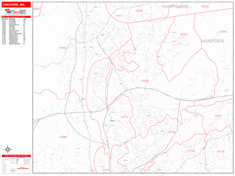 Chicopee Wall Map