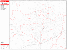 Lowell Zip Code Wall Map