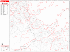 Quincy Zip Code Wall Map