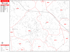 Taunton Wall Map