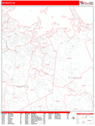 Weymouth Zip Code Wall Map