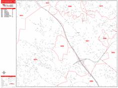 Gaithersburg Zip Code Wall Map