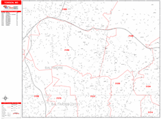 Towson Zip Code Wall Map