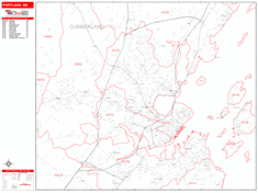 Portland Zip Code Wall Map