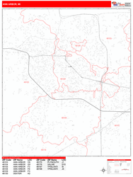 Ann Arbor Zip Code Wall Map