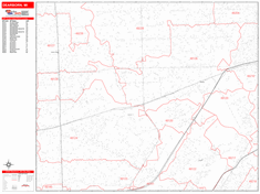 Dearborn Zip Code Wall Map