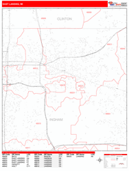 East Lansing Wall Map