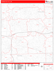 Farmington Hills Wall Map