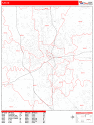 Flint Wall Map