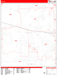 Novi Zip Code Wall Map