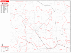 Pontiac Zip Code Wall Map