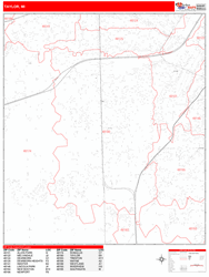 Taylor Zip Code Wall Map