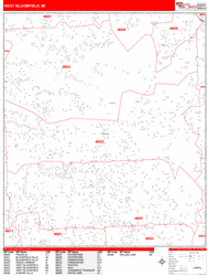 West Bloomfield Zip Code Wall Map