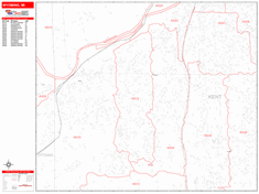 Wyoming Zip Code Wall Map