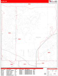 Blaine Zip Code Wall Map