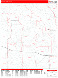 Brooklyn Park Zip Code Wall Map