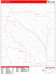 Coon Rapids Zip Code Wall Map