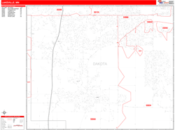 Lakeville Zip Code Wall Map