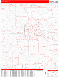 Minneapolis Zip Code Wall Map