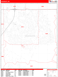 Woodbury Zip Code Wall Map