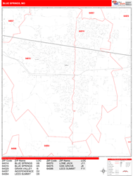 Blue Springs Wall Map