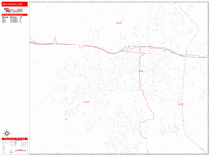 Columbia Zip Code Wall Map