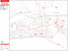 Biloxi Wall Map