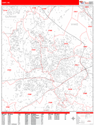 Cary Wall Map