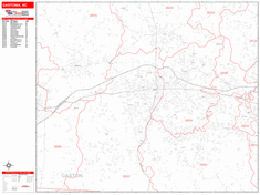 Gastonia Zip Code Wall Map