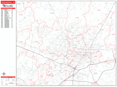 Greensboro Zip Code Wall Map