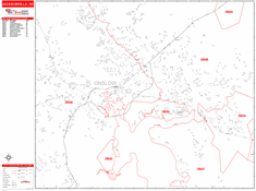 Jacksonville Zip Code Wall Map