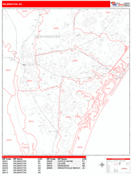 Wilmington Zip Code Wall Map