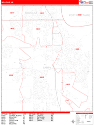 Bellevue Zip Code Wall Map