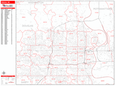 Omaha Zip Code Wall Map