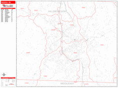 Nashua Zip Code Wall Map