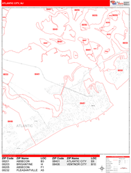 Atlantic City Wall Map