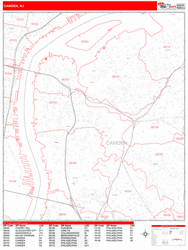 Camden Zip Code Wall Map