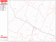 East Orange Zip Code Wall Map